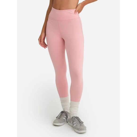 MATE THE LABEL ORGANIC COTTON STRETCH FULL LEGNTH LEGGINGS NEW! PINK - Picture 5 of 8